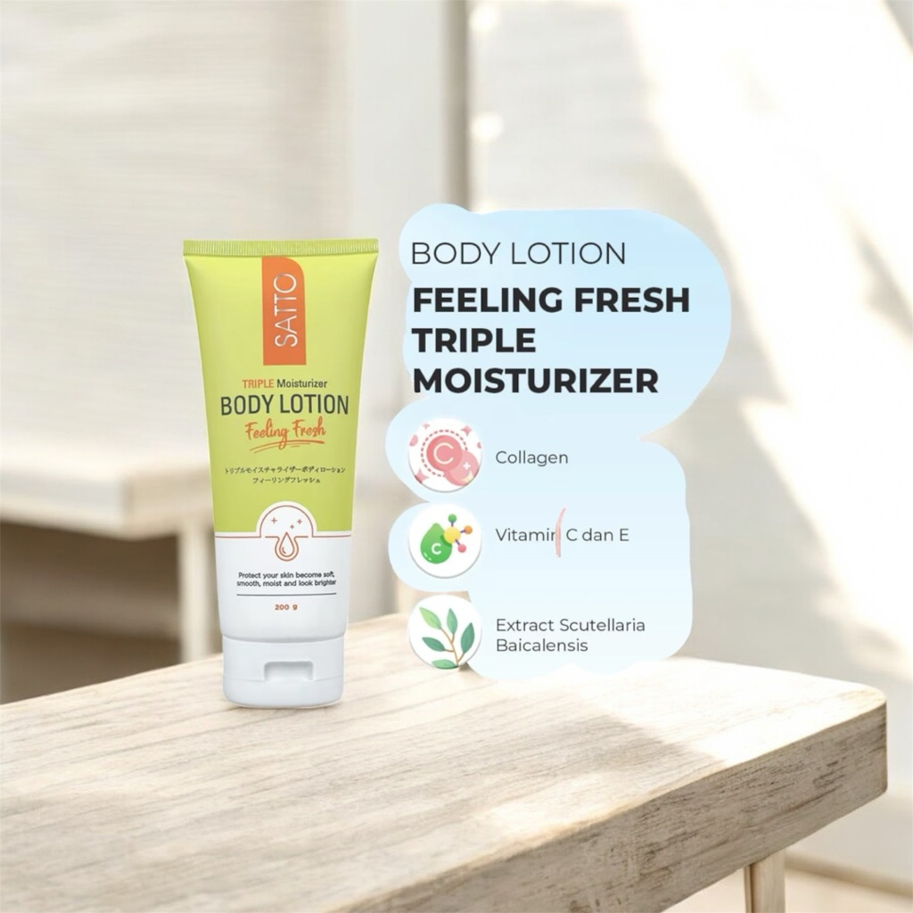 Satto Triple Moisturizer Brightening Body Lotion Feeling Fresh