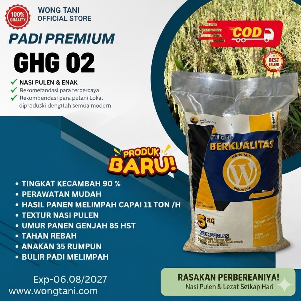 BENIH PADI UNGGUL GHG 02 KEMASAN 5KG