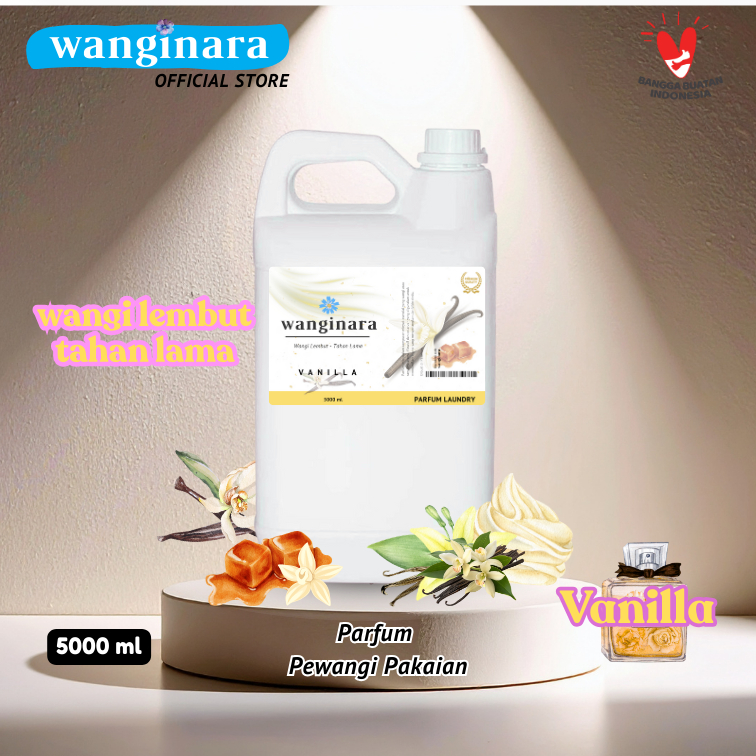 Parfum Laundry Pewangi Pakaian VANILLA 5L, Wangi Lebih Tahan Lama