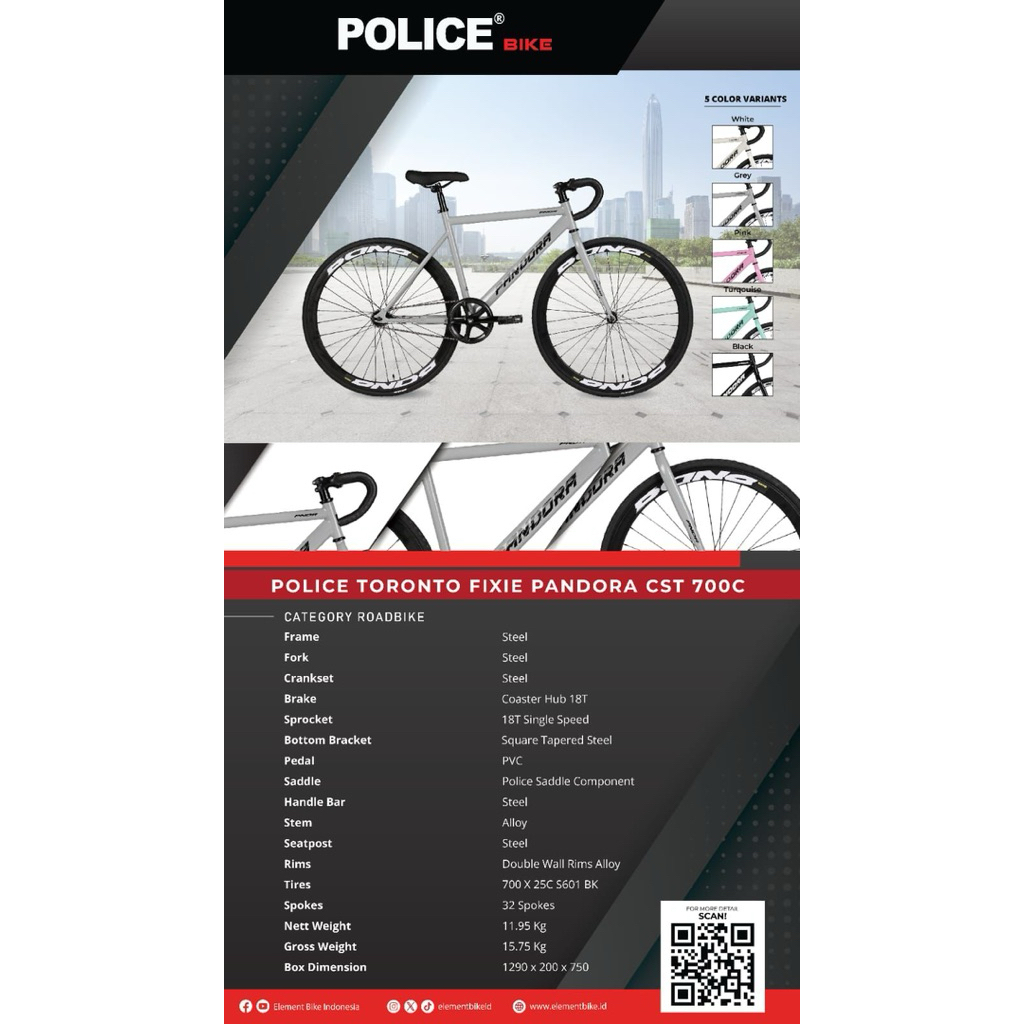 Fixie Police Toronto Pandora CST 700C