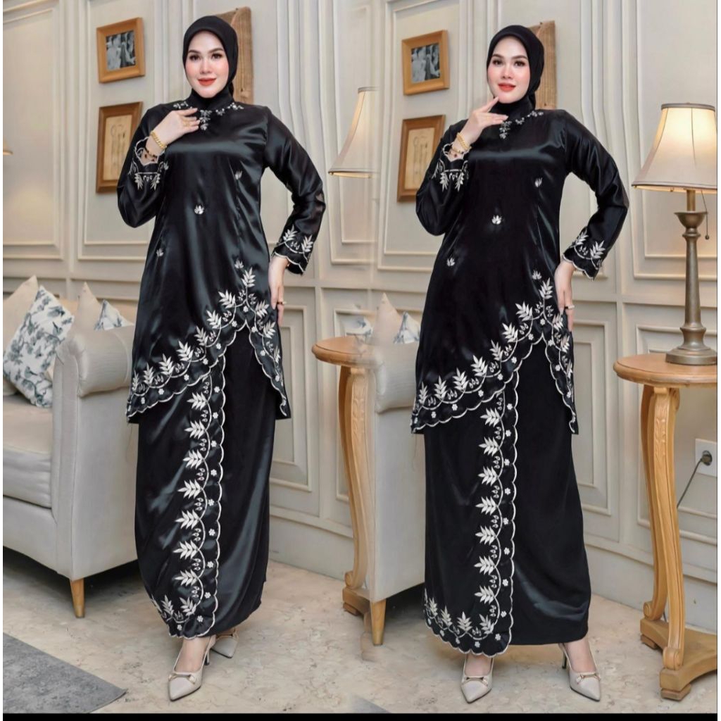 Cinderella one set baju kurung Melayu payet bordir terbaru one set baju kurung melayu wanita set hij