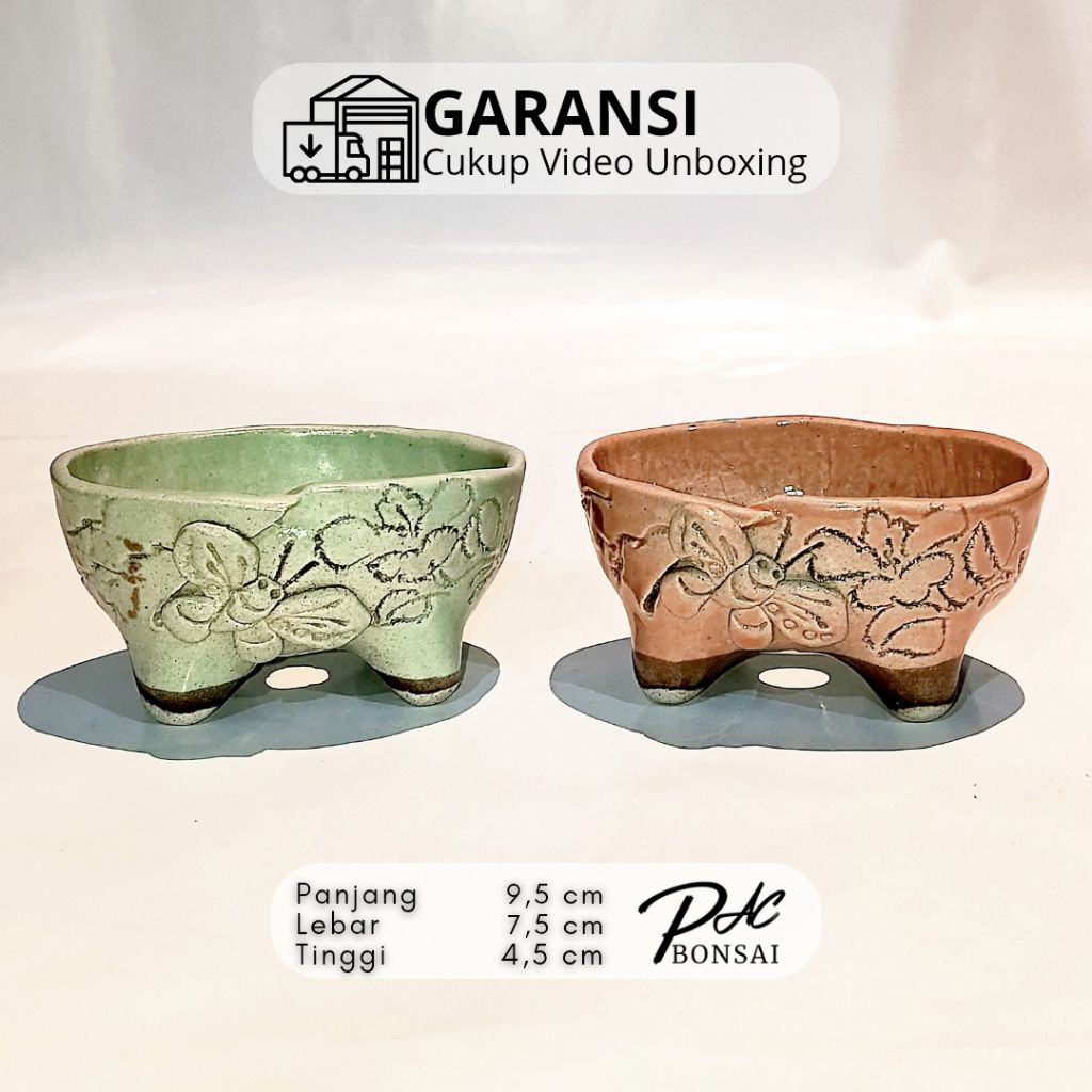 COD | Pot Keramik Bonsai | Sukulen | Adenium | Kaktus Terbaik Hand Made