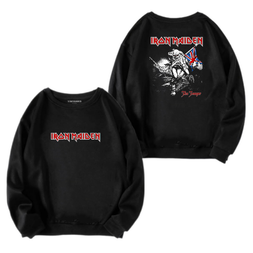 The Getooxs - Crewneck Iron Maiden Unisex Hitam