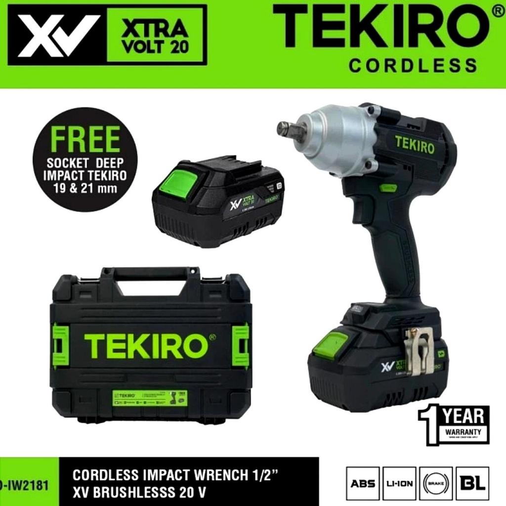 TEKIRO CD-IW2181 CORDLESS IMPACT WRENCH 1/2" XV BRUSHLESS 20 V 4.0 AH