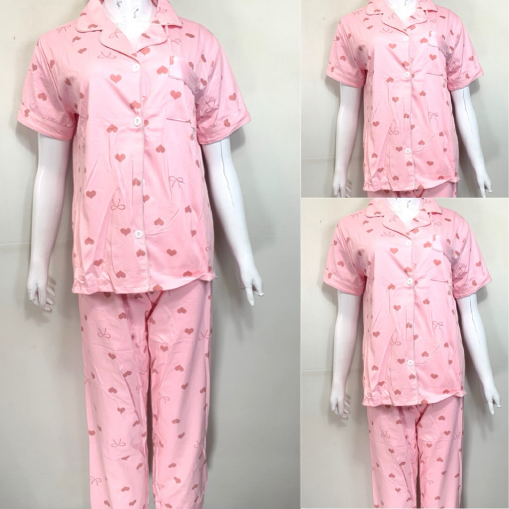 Sikobajutidur - CP Tebal Kaos Korea Full Kancing Baju Tidur Import Korea