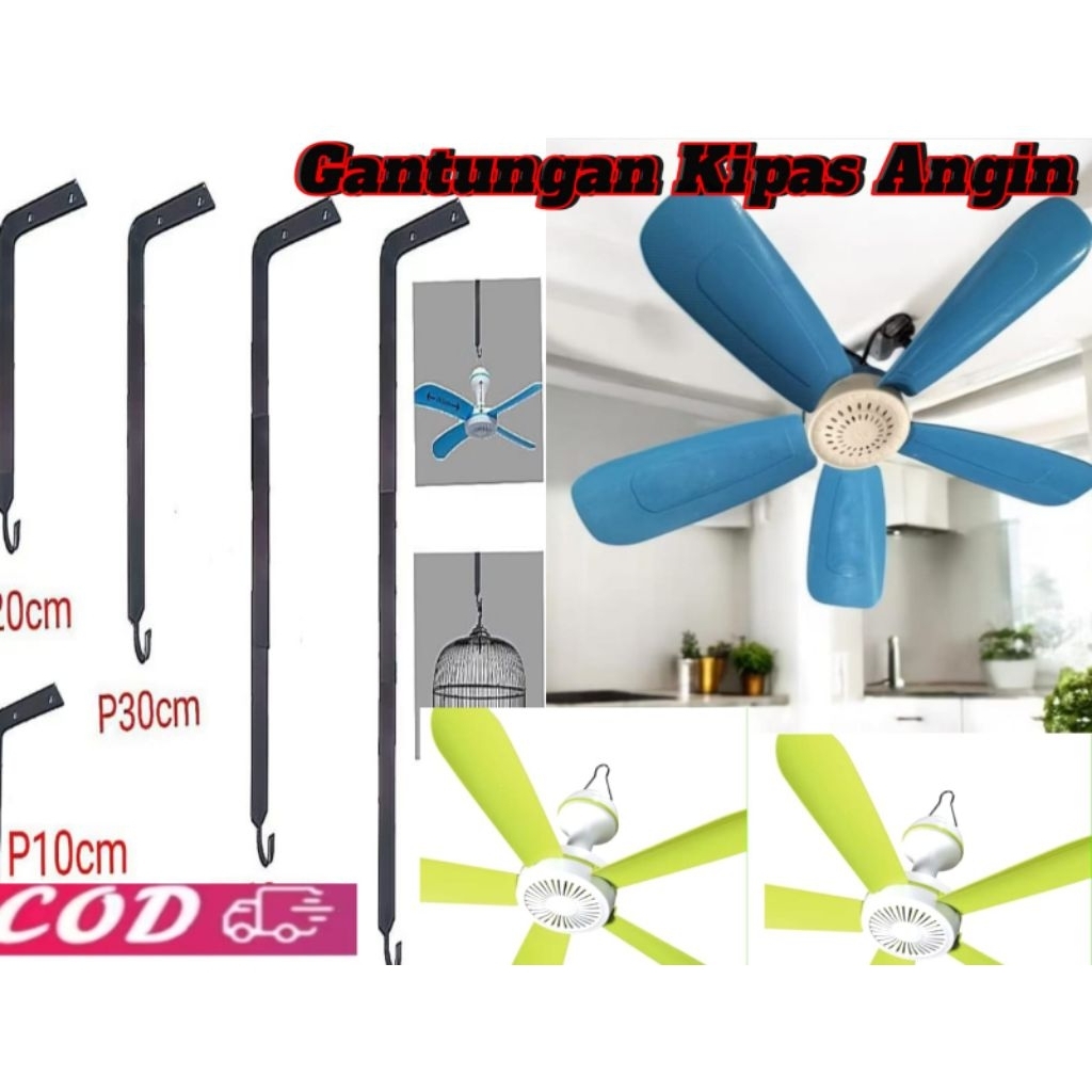 Gantungan kipas angin plafon/centolan kipas angin/dudukan kipas angin praktis bahan besi antikarat