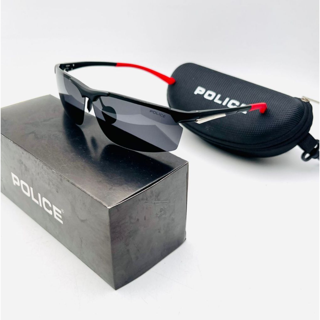 New Sungglases Grade Ori Kacamata Hitam POLICE 1926 Aluminium Polarized+UV600 Antiradiasi Sporty Pri