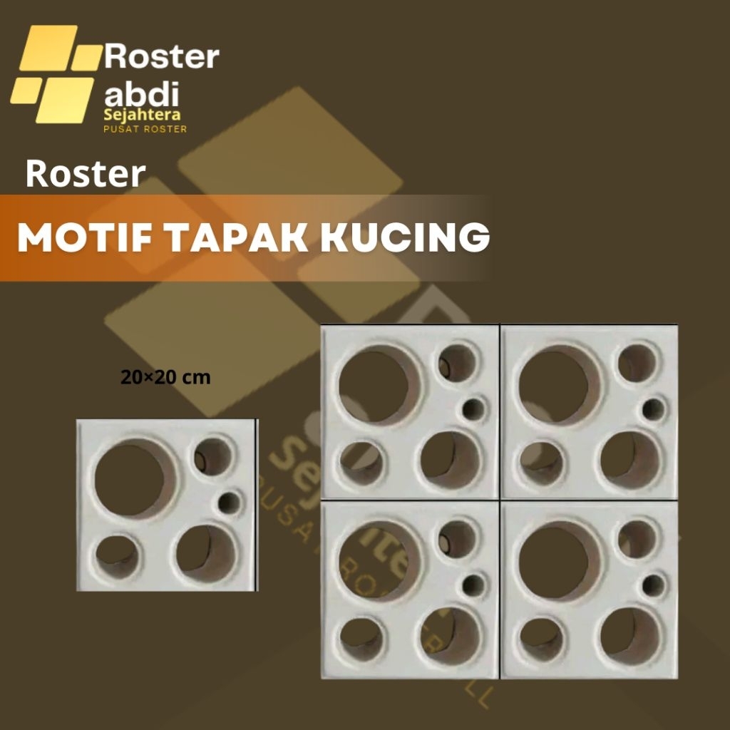 ROSTER BETON/roster mininalis/ motif tapak kucing bulat /roster minimalis
