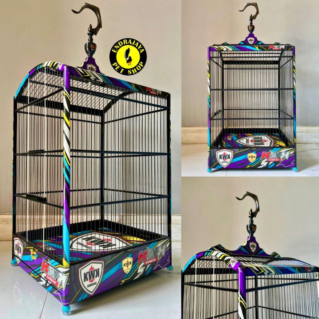 ( SERIES TERBARU ) SANGKAR KWK DECAL GEPENGAN NO 2 UKURAN 37X43 CM HIGH QUALITY RUJI FIBER