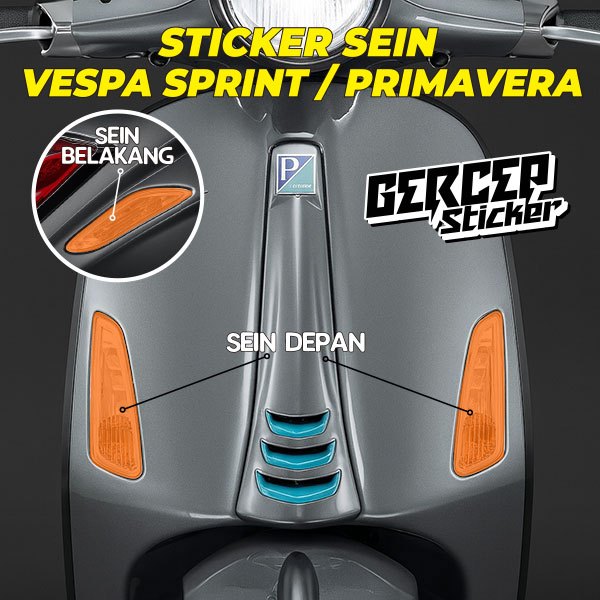 Stiker Lampu Sein Vespa Sprint/Primavera | Stiker Pelindung Lampu Sein Vespa Sprint/Primavera