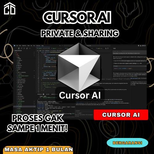 Cursor AI Pro App Dekstop Private Bulanan - Code Prompt - AI Code Editor - Vibe Coding