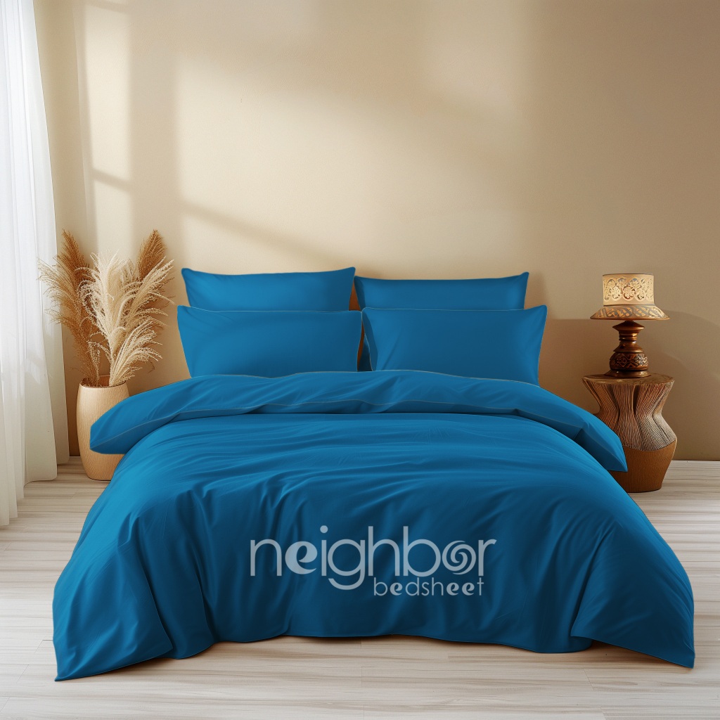 Bedcover set polos ukuran 100x200 single bed minimalis