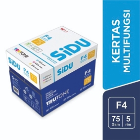 SIDU F4 Kertas Print / Fotocopy HVS 1 Rim 75 Grim Termurah