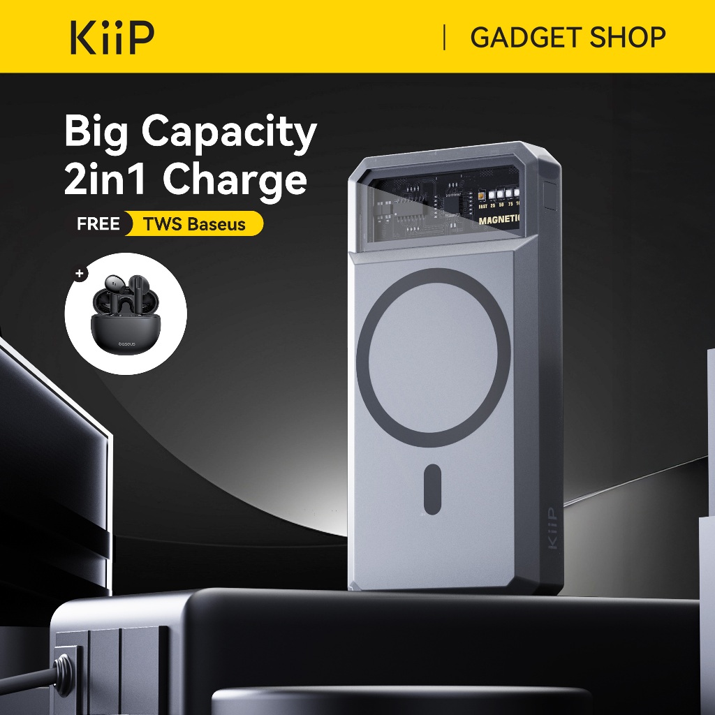 KiiP Wireless EW55 Power Bank Magnetic Magsafe 20W Fast Charging Type C PD 20000mAh