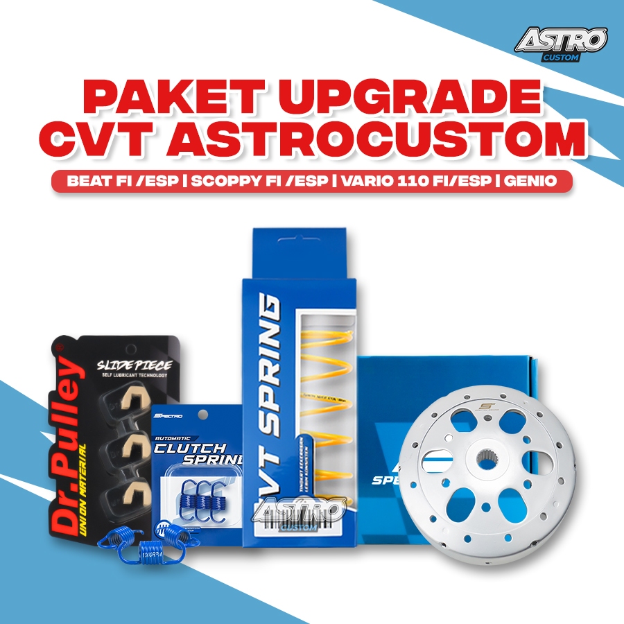 Upgrade CVT Astro BeaT Fi ESP Scoopy Fi ESP Genio Vario 110 Beat Karbu Scoopy Karbu Spectro Racing