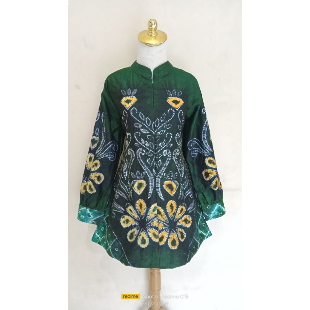 tunik sasirangan resleting depan /tunik sasirangan simple