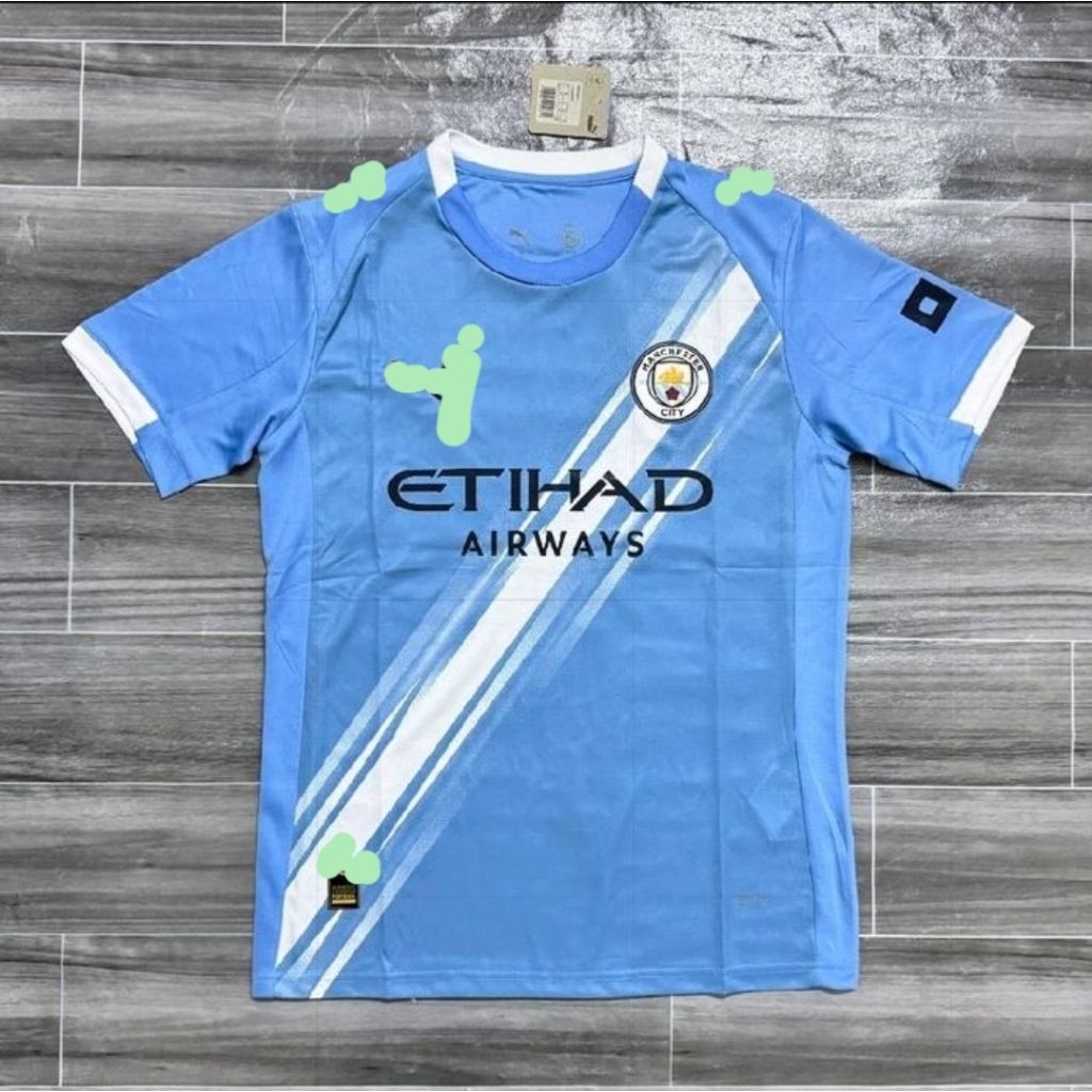 Jersey Kaos Baju Sepak Bola Man Mancester Manchester City Citi Home Away 3rd Third Biru Muda Klub Cl