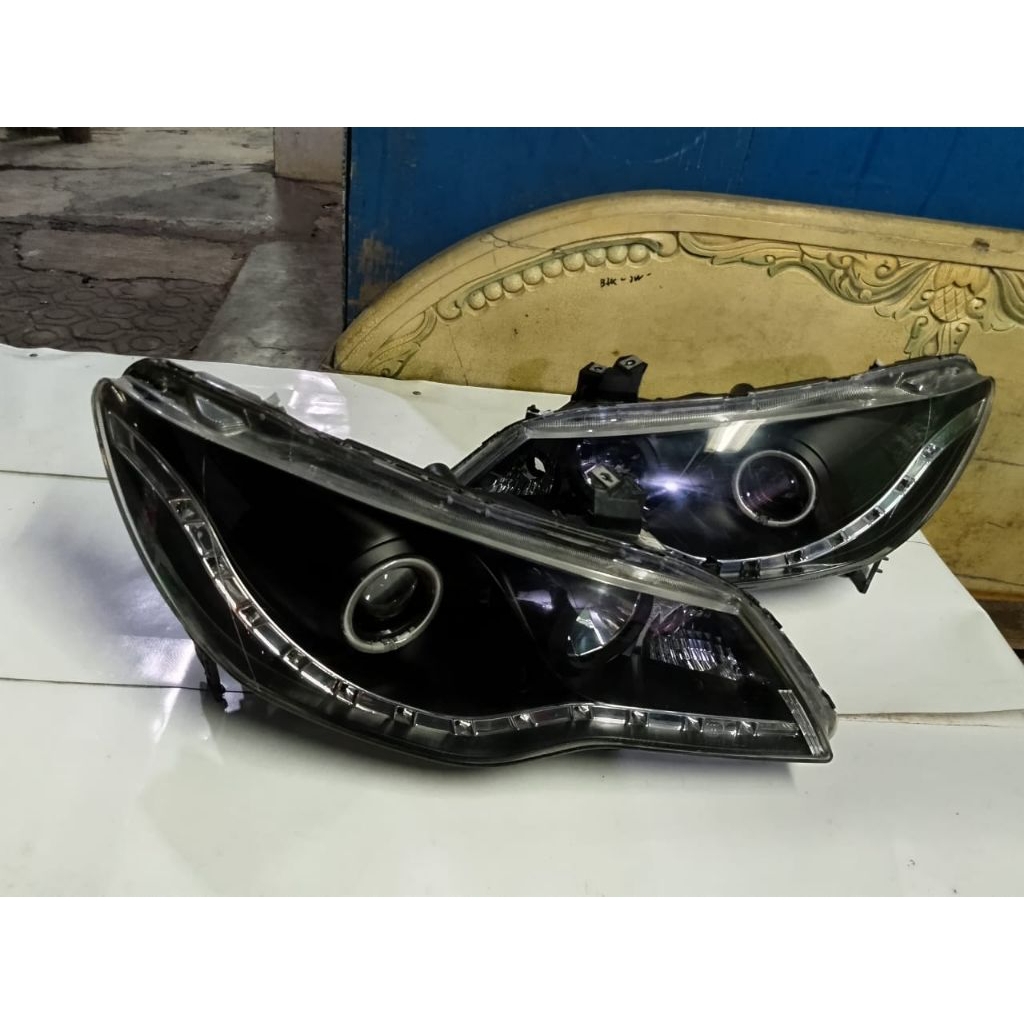 headlamp lampu depan honda civic fd model led