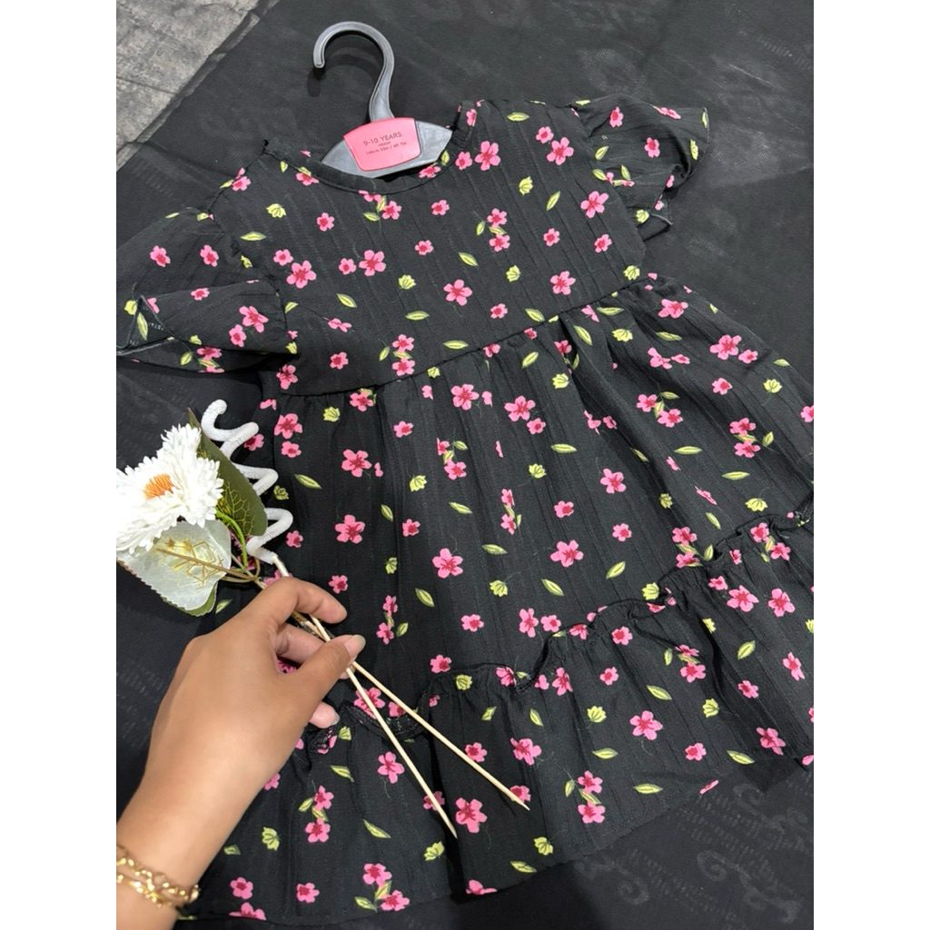 Midi Dress motif Bunga