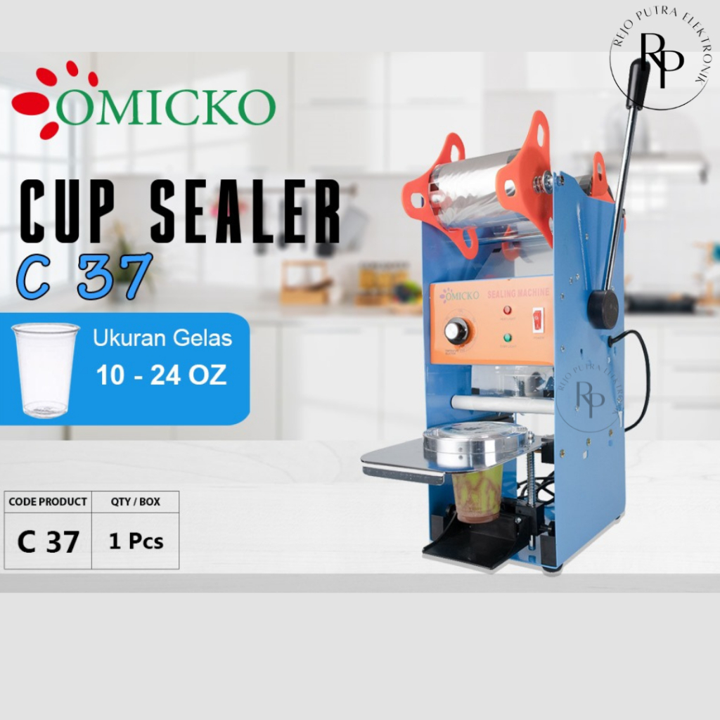 OMICKO CUP SEALER C37 – MESIN PRESS GELAS PLASTIK OTOMATIS