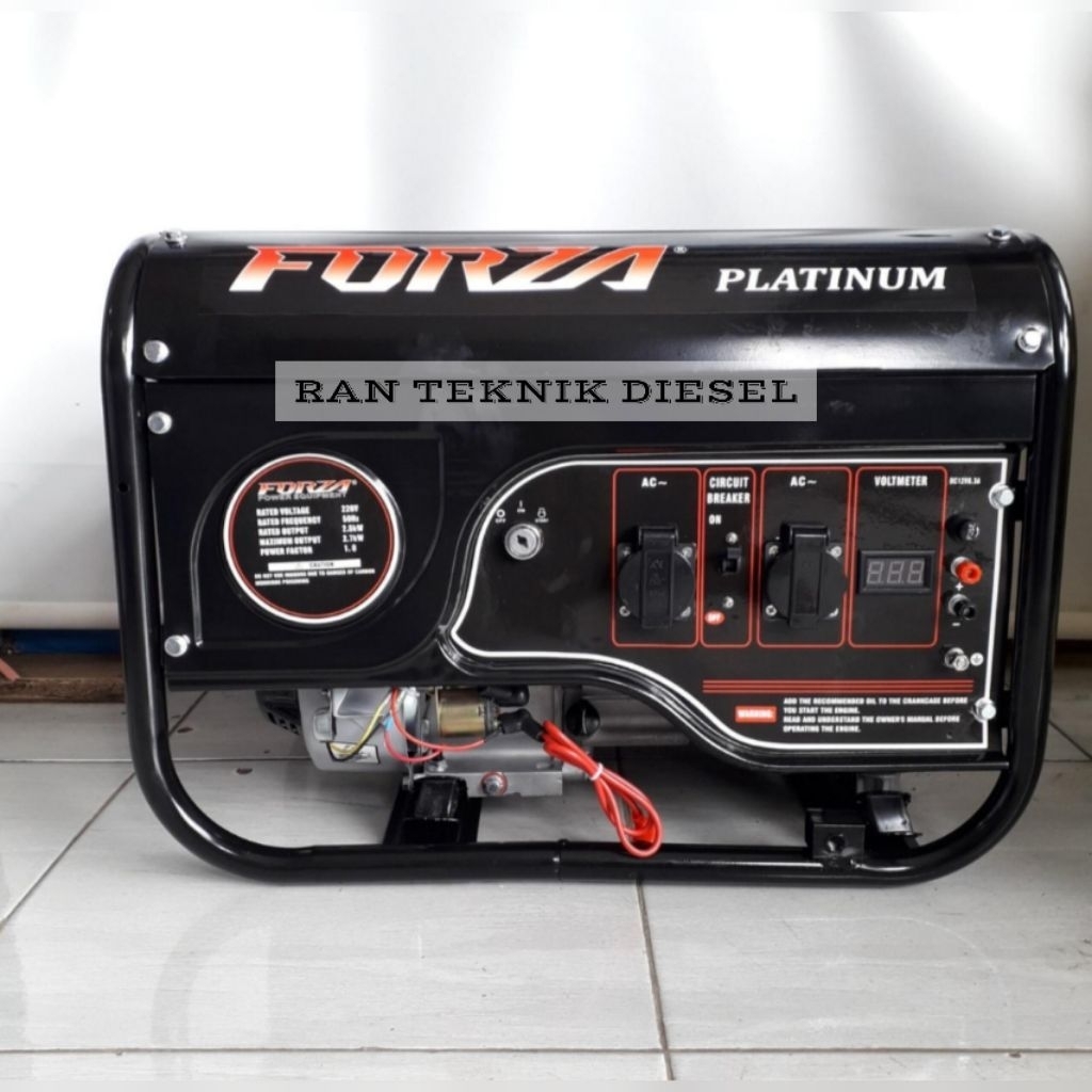 Genset Bensin Generator FORZA FGG 4800 RXE / 2500 Watt Elektrik Stater