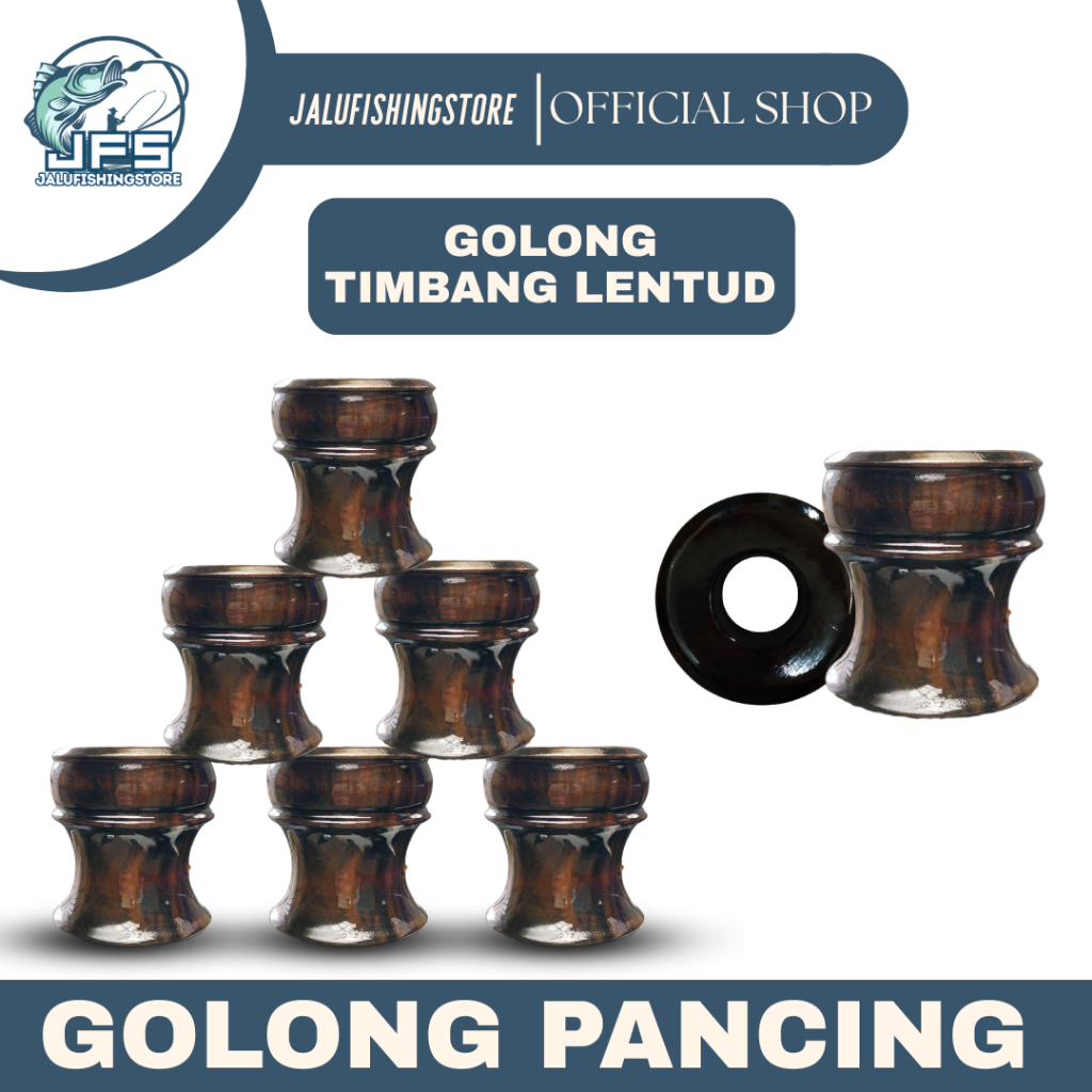 Golong Timbang | Kayu Pua Pua | Lubang Kecil | Gulungan Pancing Kayu Senar Pancing