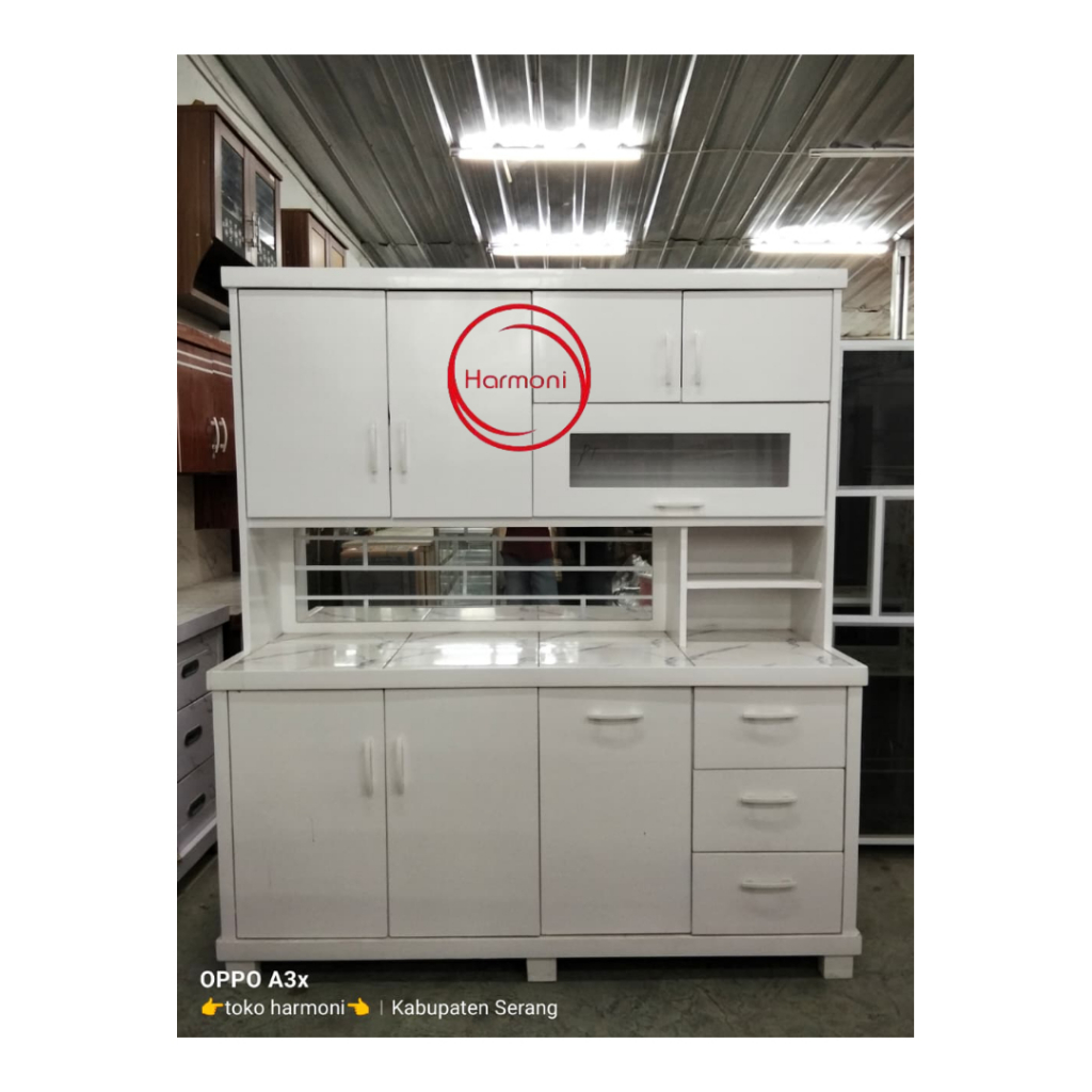 RAK PIRING 4 PINTU KAYU HIDROLIK LEMARI PIRING 4 PINTU HIDROLIK LEMARI SAYUR 4 PINTU HIDROLIK