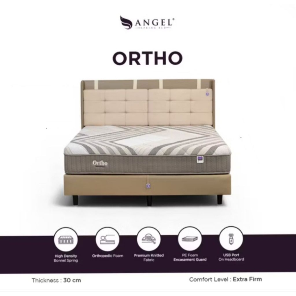 [READY STOCK] BONUS BANTAL GULING MATRAS SPRINGBED ANGEL ORTHOPEDIC 180 X 200 X 30 CM | KASUR SPRING