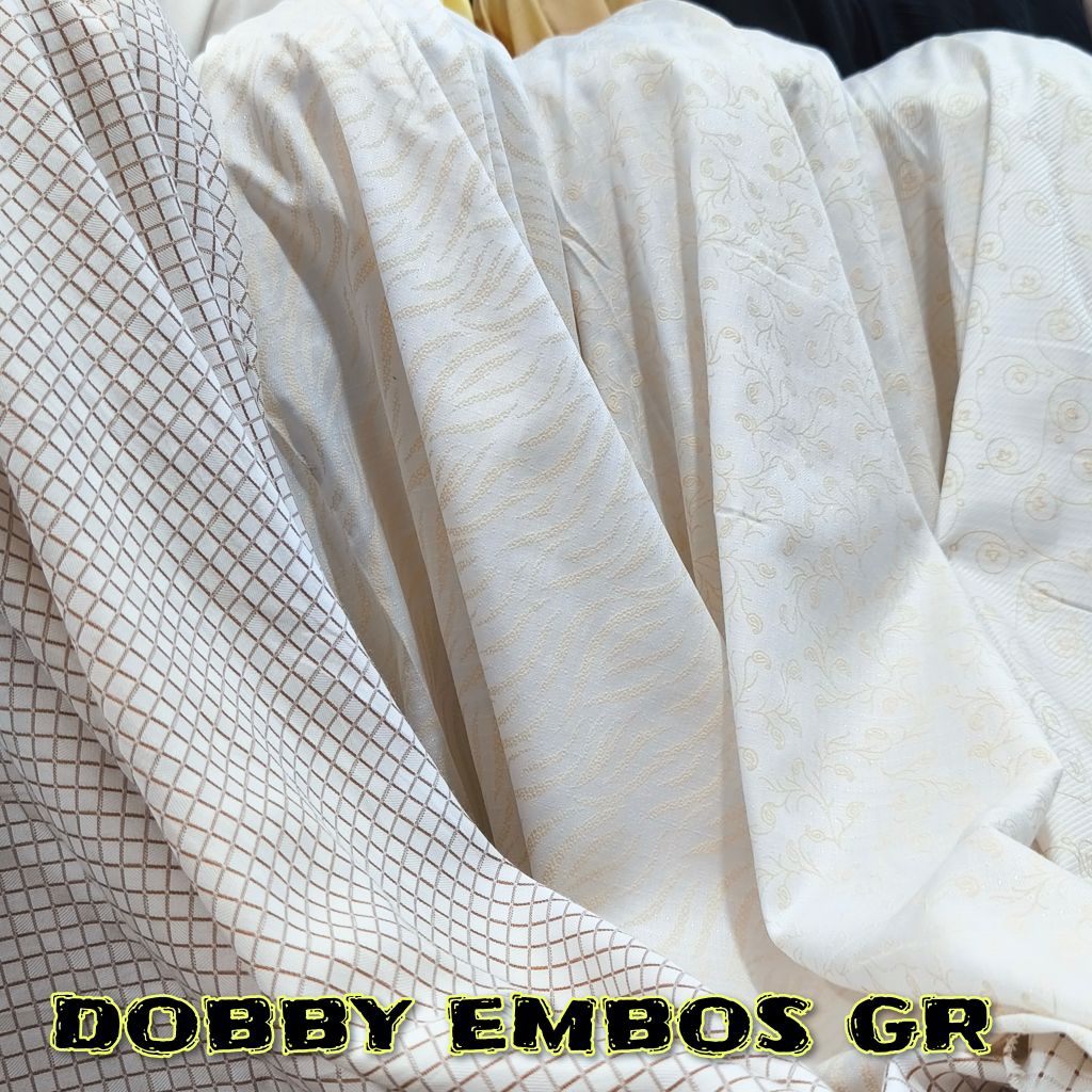 Kain Bahan Embos Dobby/Bahan Kain Dobby Embos [harga ½ meter]