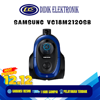 SAMSUNG VC18M2120SB Vacuum Cleaner 380 W Canister Vitality Blue Anti-Tangle Turbin