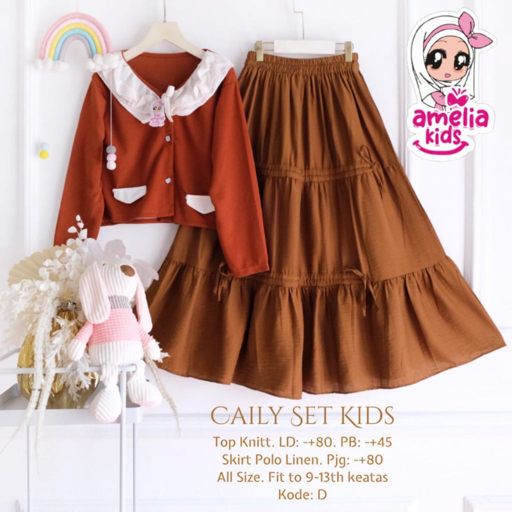 ORIGINAL AMELIA KIDS CAILY SET KIDS SETELAN ANAK