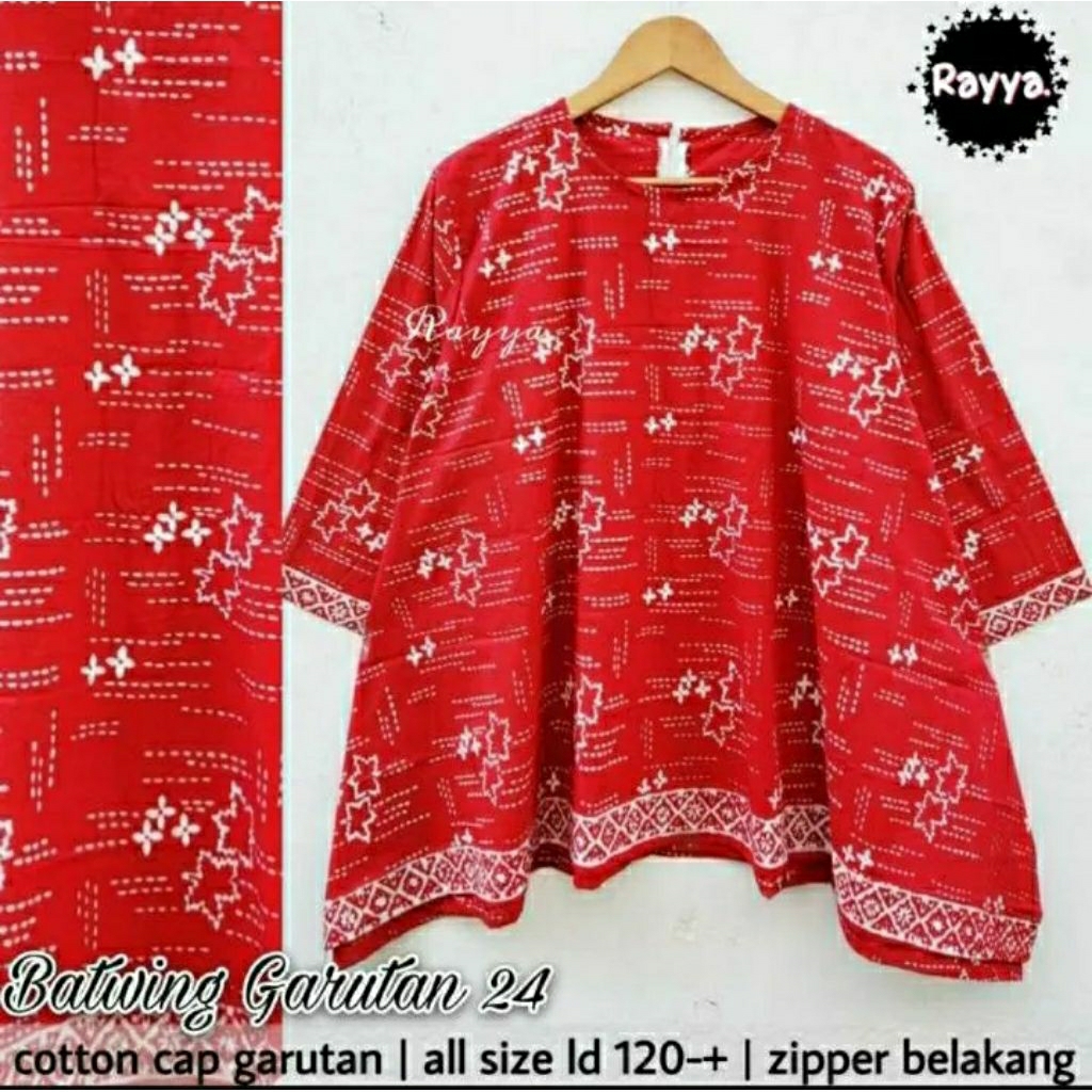 Blus Batwing Garutan Batik Solo Blus Batik Wanita