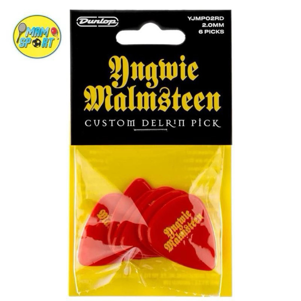 Pick Guitar Gitar JIM DUNLOP YNGWIE MALMSTEEN YJMP02RD 2.0MM Isi 6Pcs Original