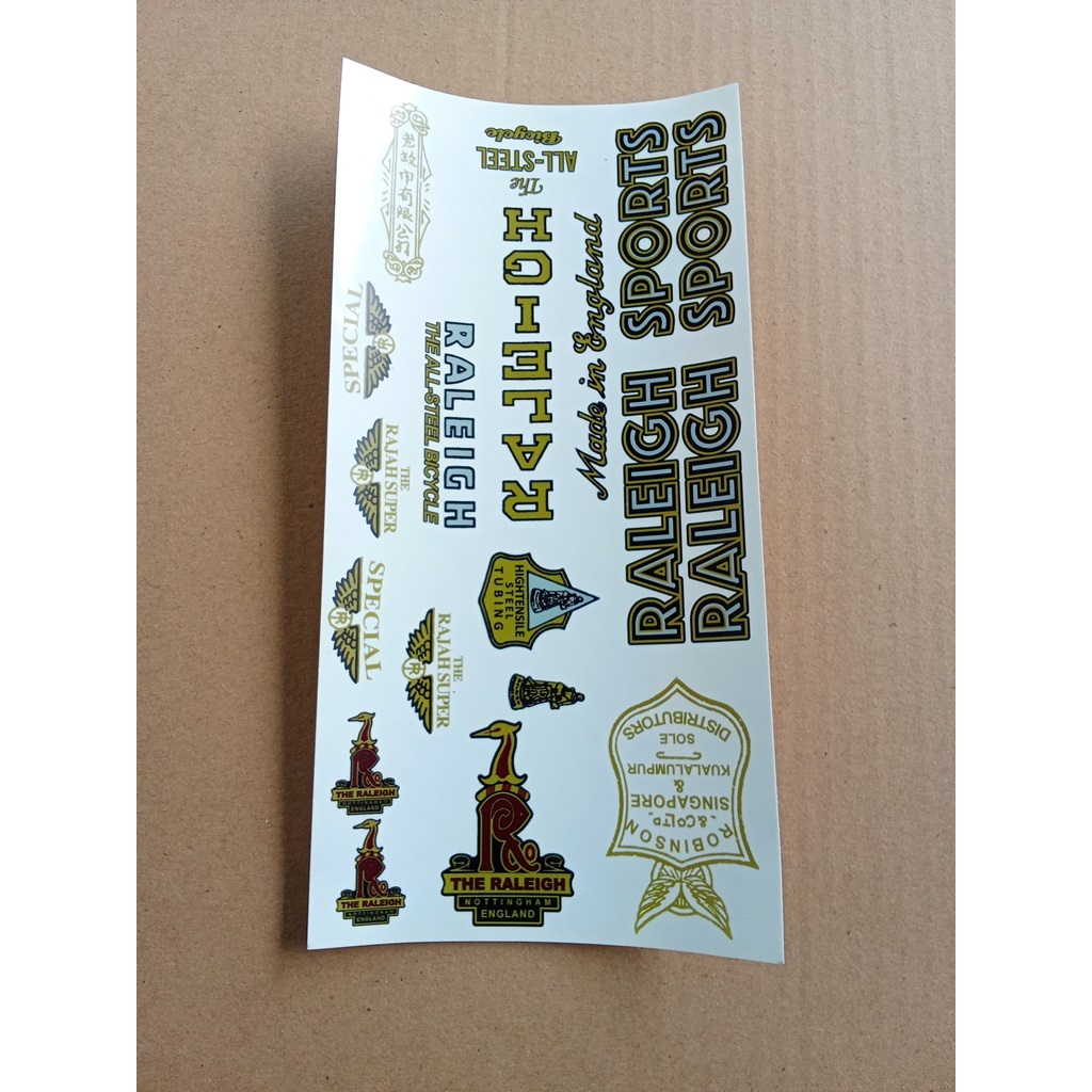 Sticker Sepeda Onthel Merk Raleigh