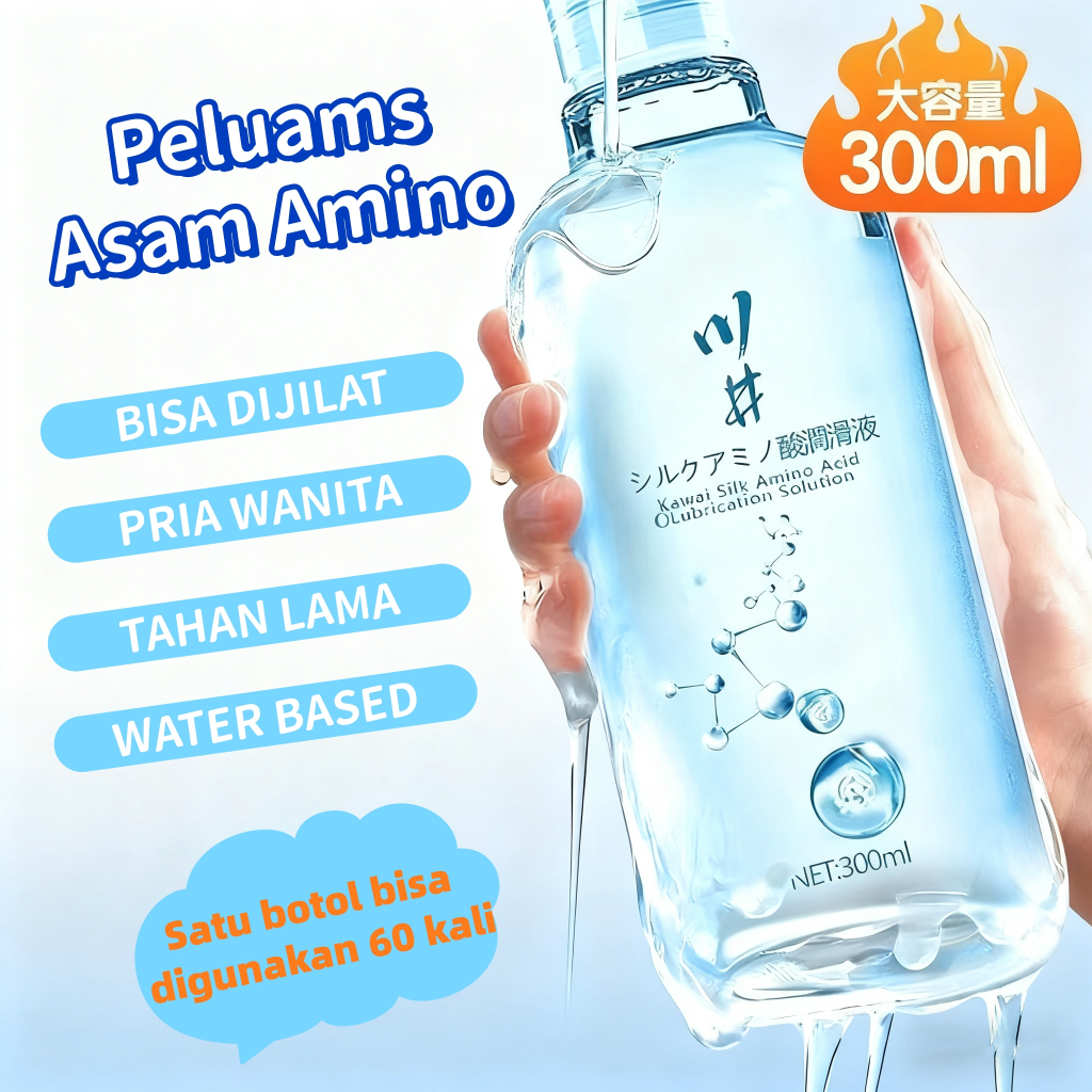 Minyak pijat Lubricant Gel Peluams Asam Amino 300ml Pria Wanita Water based Bisa dijilat MISS V Pelu