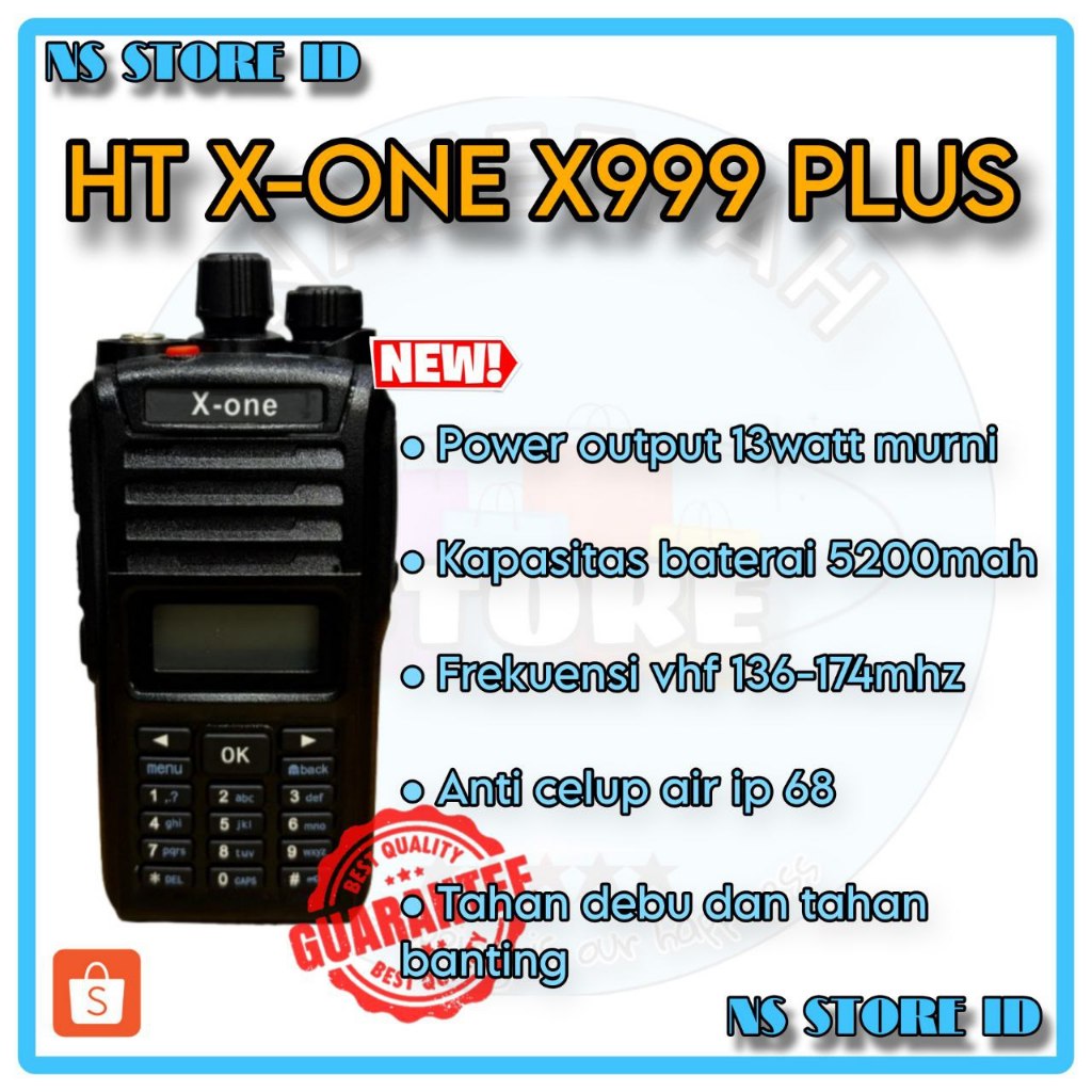 HT X ONE X999 PLUS ANTI AIR IP68 13WATT Walkie Talkie Jarak Jauh Murah