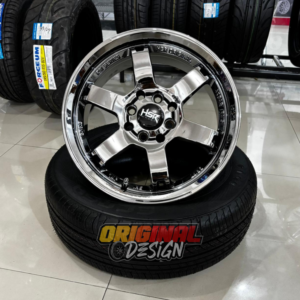 Paket Velg Ban HSR RAI-S3 Ring 15 Black Chrome Hemat