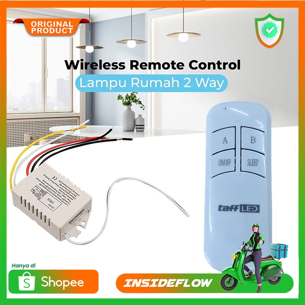 Saklar Wireless Remote Control Lampu Rumah 2 Way
