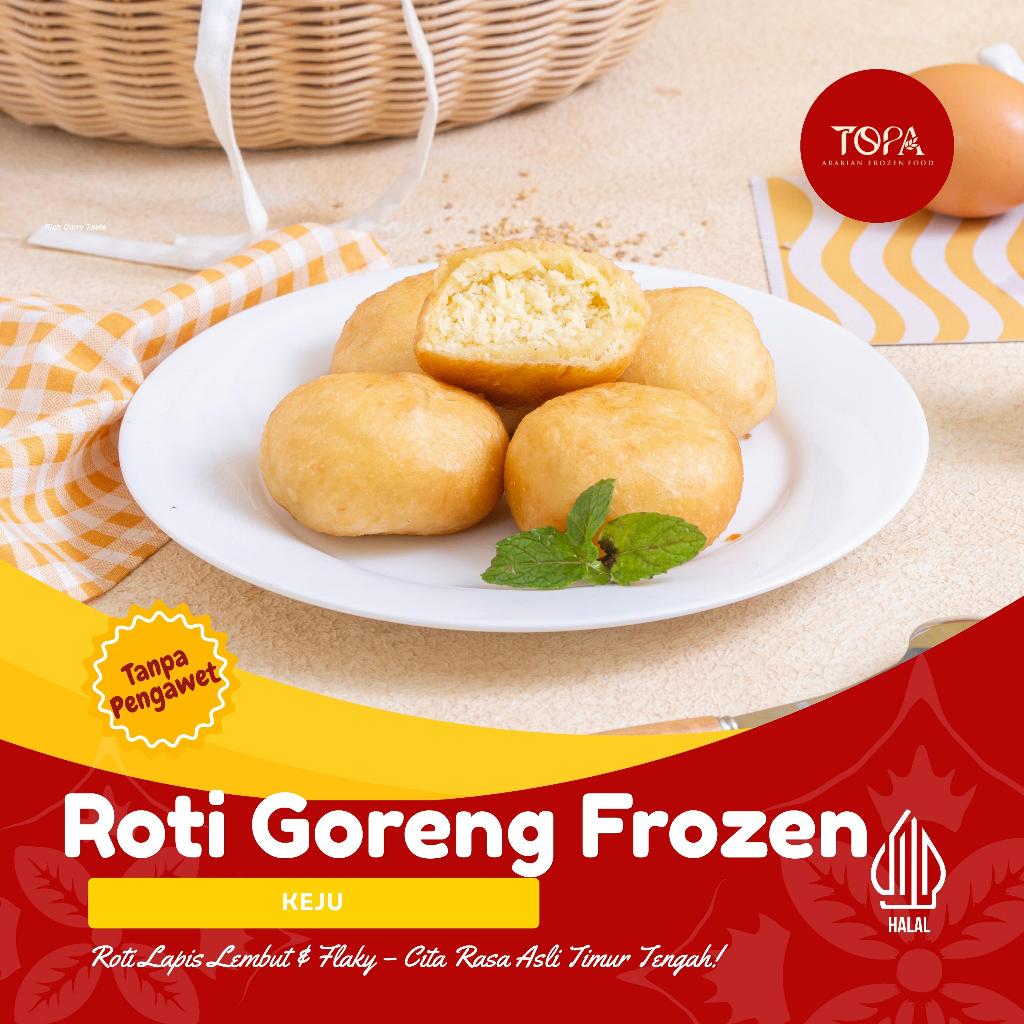 ROTI GORENG KEJU FROZEN TOPA FOOD ISI 10 PCS | SNACK MANIS GURIH SIAP GORENG | FROZEN FOOD PRAKTIS