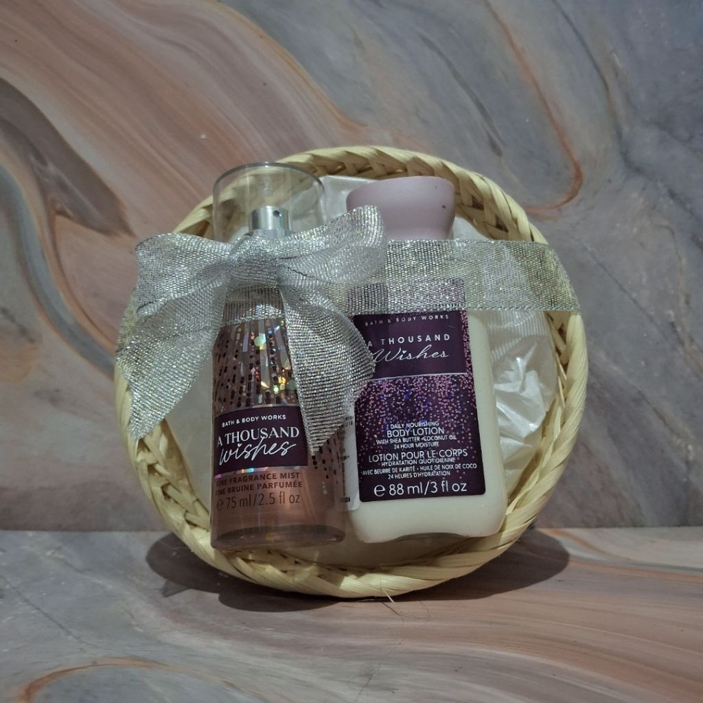 bath and body works a thousand wishes gift set paket seserahan kado