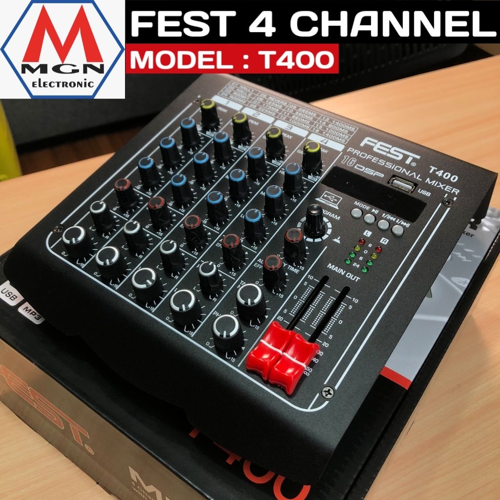 Mixer Fest T400 4 Chaneel Mixer Fest T 400 Original
