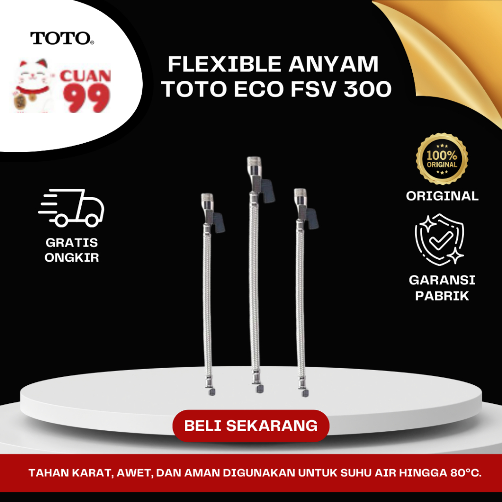 TOTO ECO-FSV300 STOP VALVE FLEXIBLE HOSE