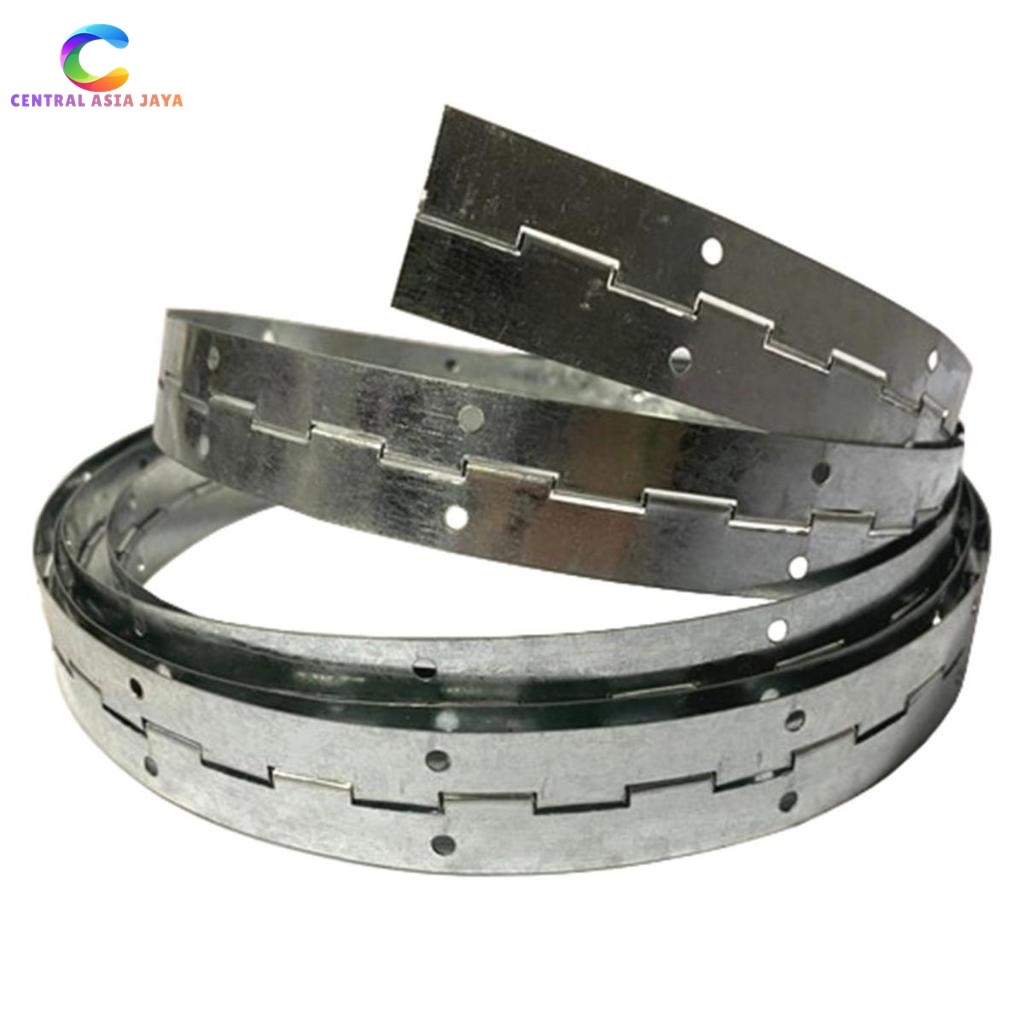 Engsel Piano Galvanis Meteran Panjang 3 Meter / Engsel Harmonika Pintu Lemari Dapur Etalase Besi Mej