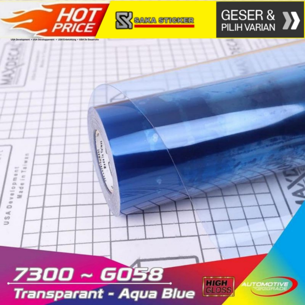 Sticker Skotlet Maxdecal Transparan Clear Super Glossy