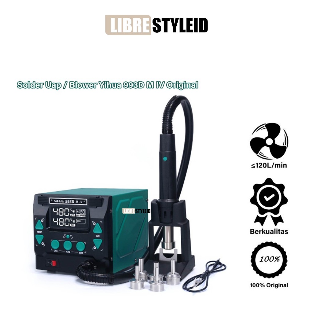 Yihua 993DM IV Blower / Solder Uap / Hot Air Rework Station Original