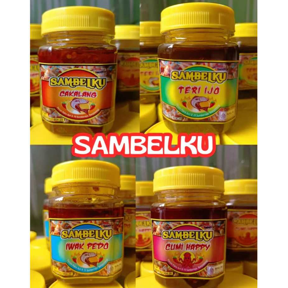 Sambelku Cumi happy/Cakalang/Iwak pedo/Teri Ijo 150gr pedas halal