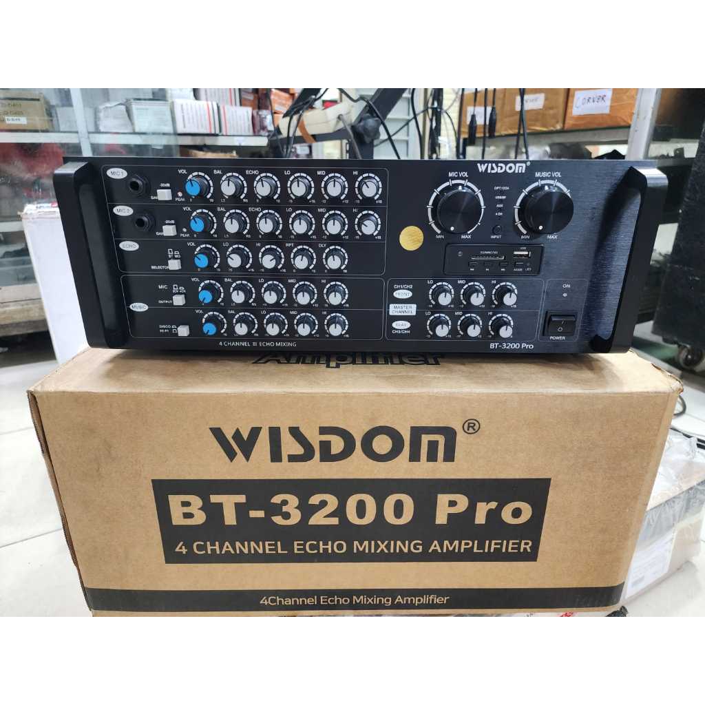 Amplifier Karaoke Wisdom BT-3200 Pro / BT3200 Pro With Bluetooth Original