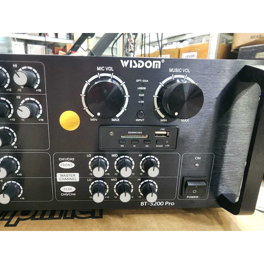 Amplifier Karaoke Wisdom BT-3200 Pro / BT3200 Pro With Bluetooth Original