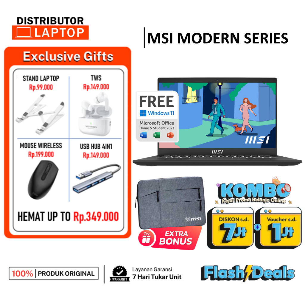 MSI Modern 14 F13MG i5 1334U X MSI Modern 14 C13M i3 1315U 8/512GB WIN 11 OHS 14.0 - LAPTOP NOTEBOOK