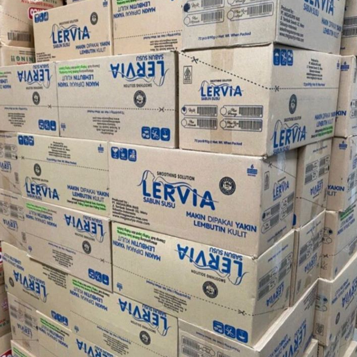 Lervia Sabun Mandi Batang Avocado Milk Honey Rose 1 Dus isi  72pcs | Sabun Lervia Batang 1 Karton